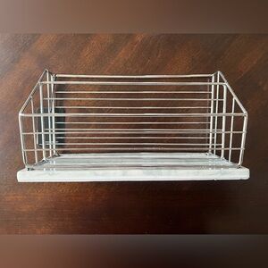 Stainless Steel Wired Desk File Holder with Marble Pattern